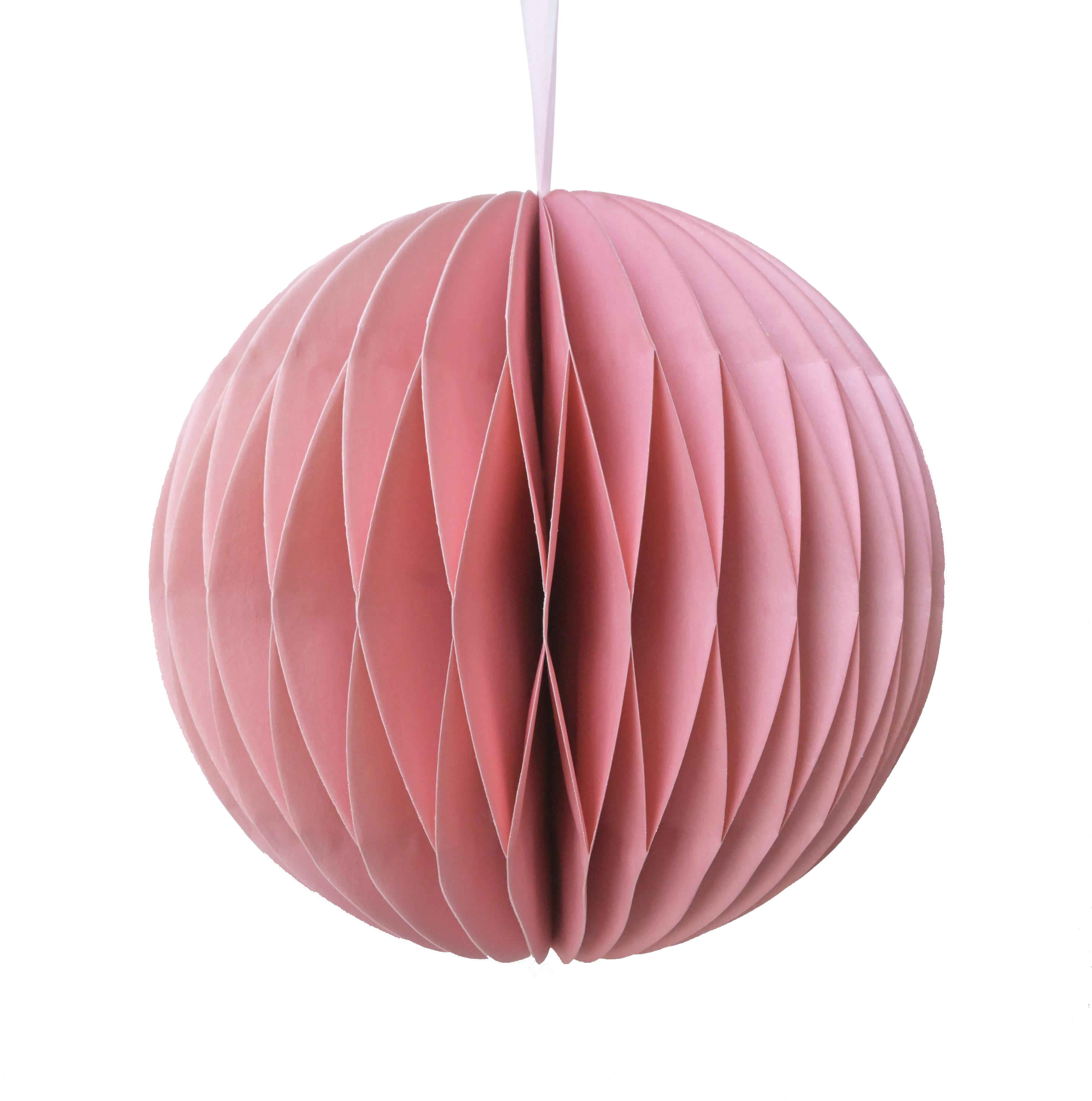 Brights Honeycomb Paper Bauble Pink 10cm Gift