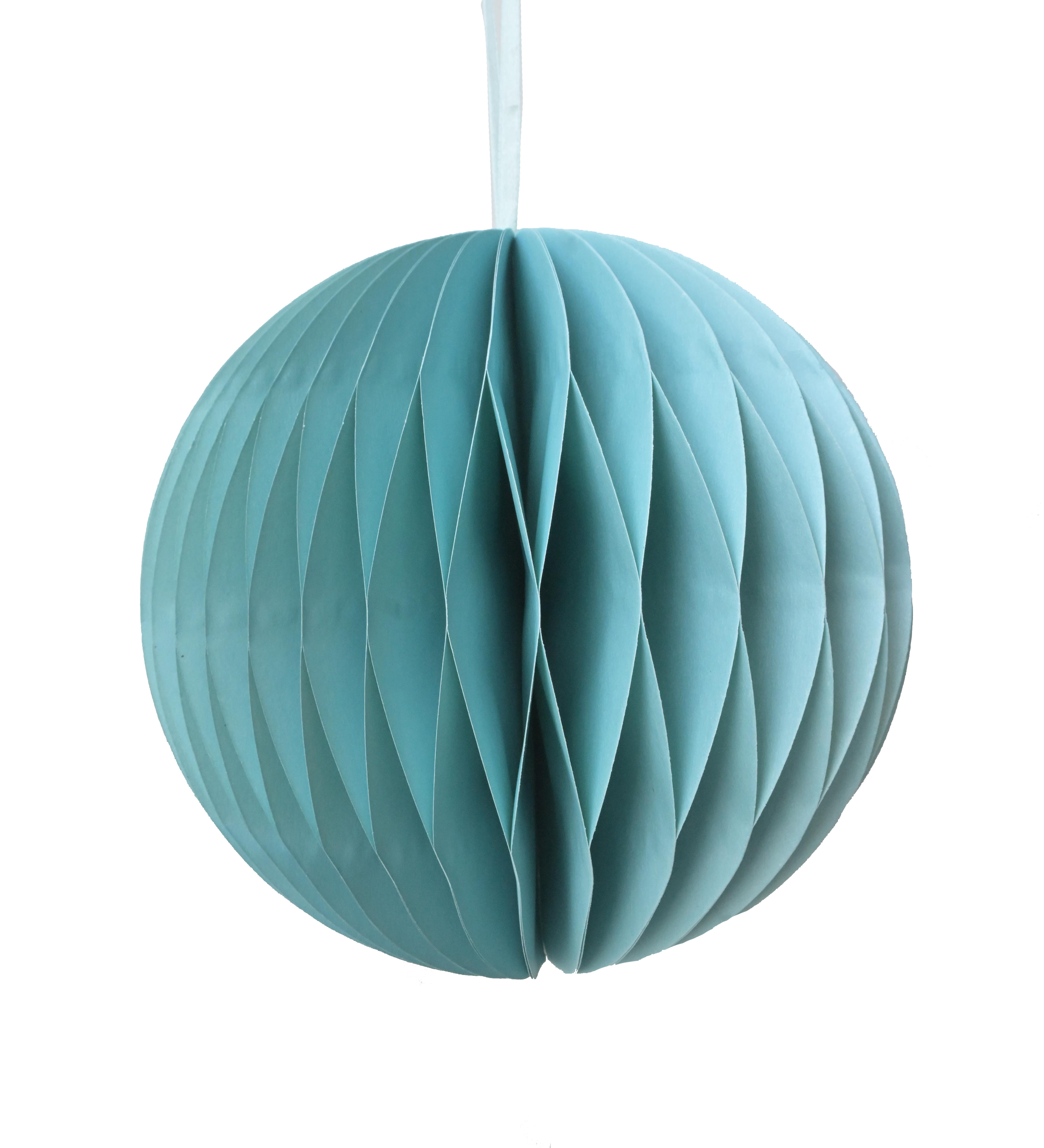 Brights Honeycomb Paper Bauble Mint 10cm Gift