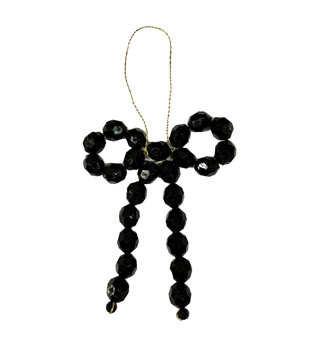 Black Beaded Bow Hanging Gift