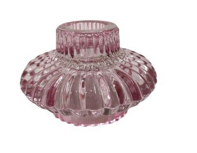 Double Sided Tealight/tapered Candle Holder Pink 9x9x5cm Gift