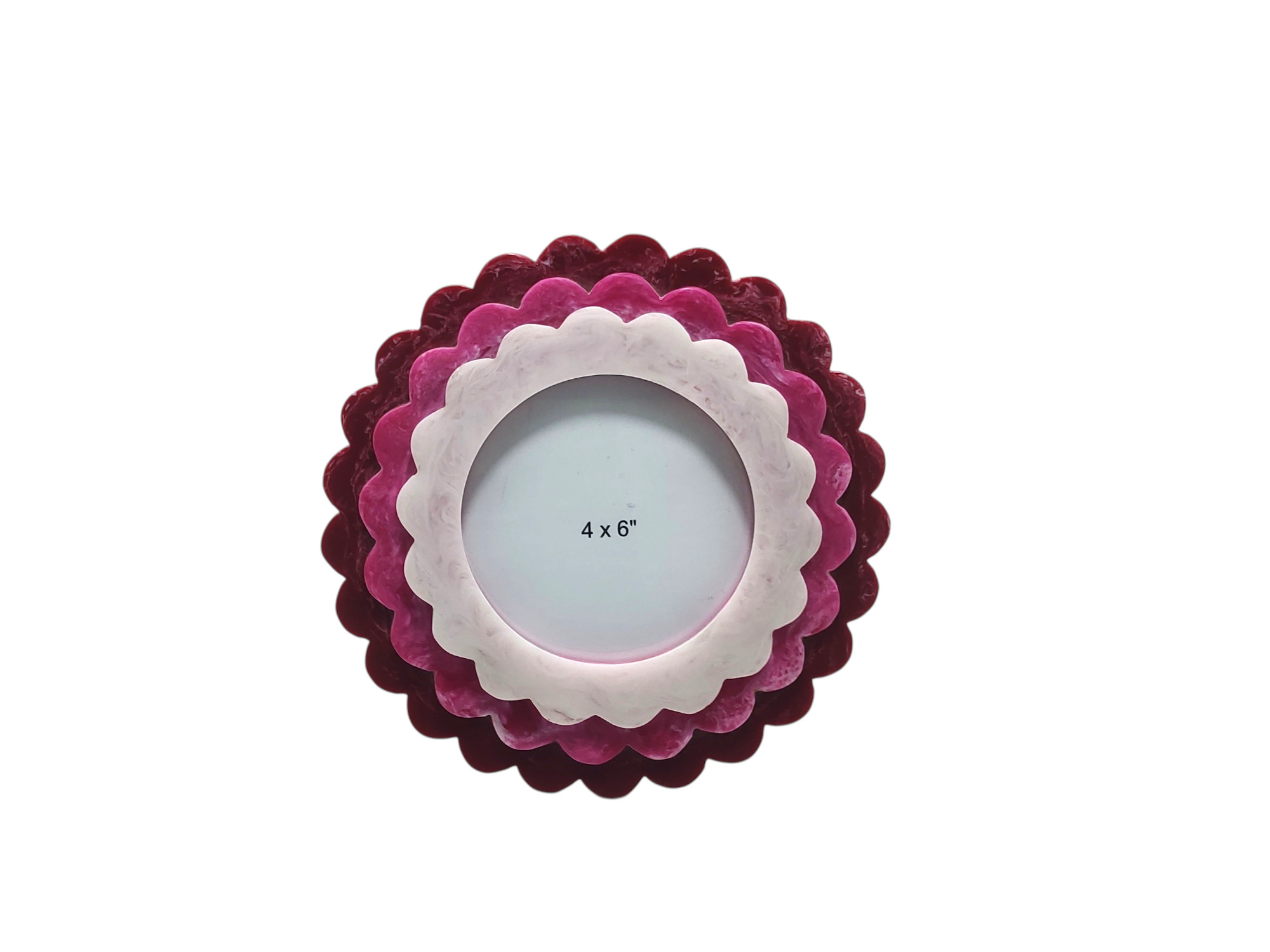 Scalloped Resin Photo Frame 3.5x3.5