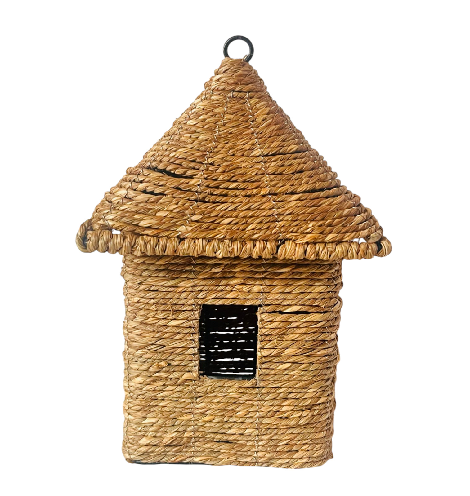 Hanging Jute Hut Square 24.5cm Gift