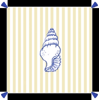 Coastal Napkin With Tassels  Shell Gift