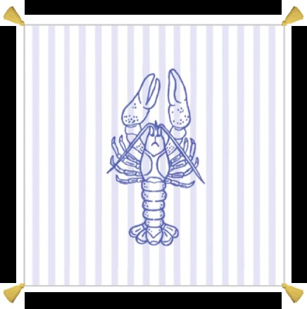 Coastal Napkin With Tassels Lobster Gift