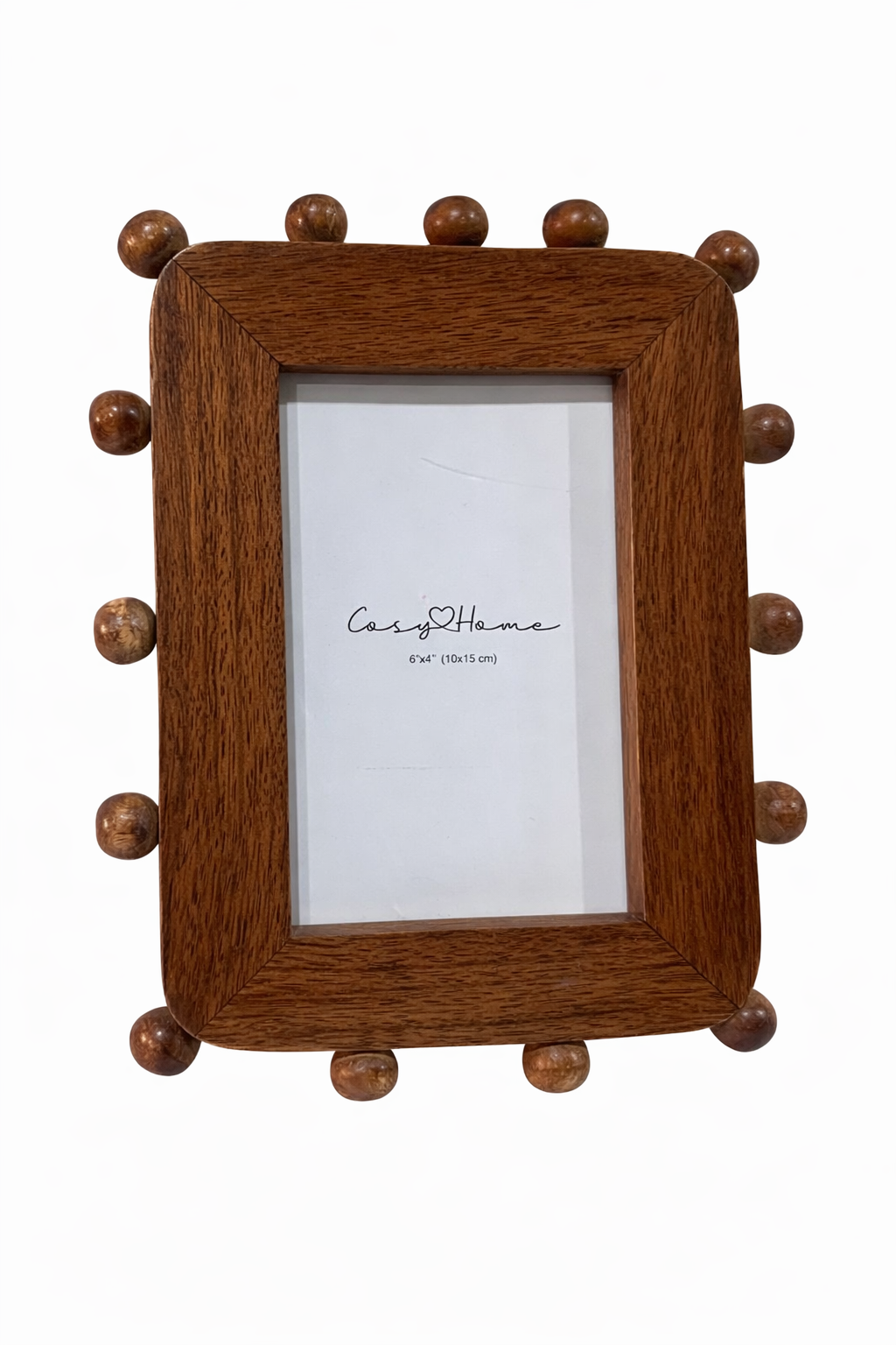 Wooden Balls Photo Frame Medium W/glass 6x4 Inch Gift