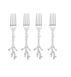 White Coral Forks Set/4 Gift