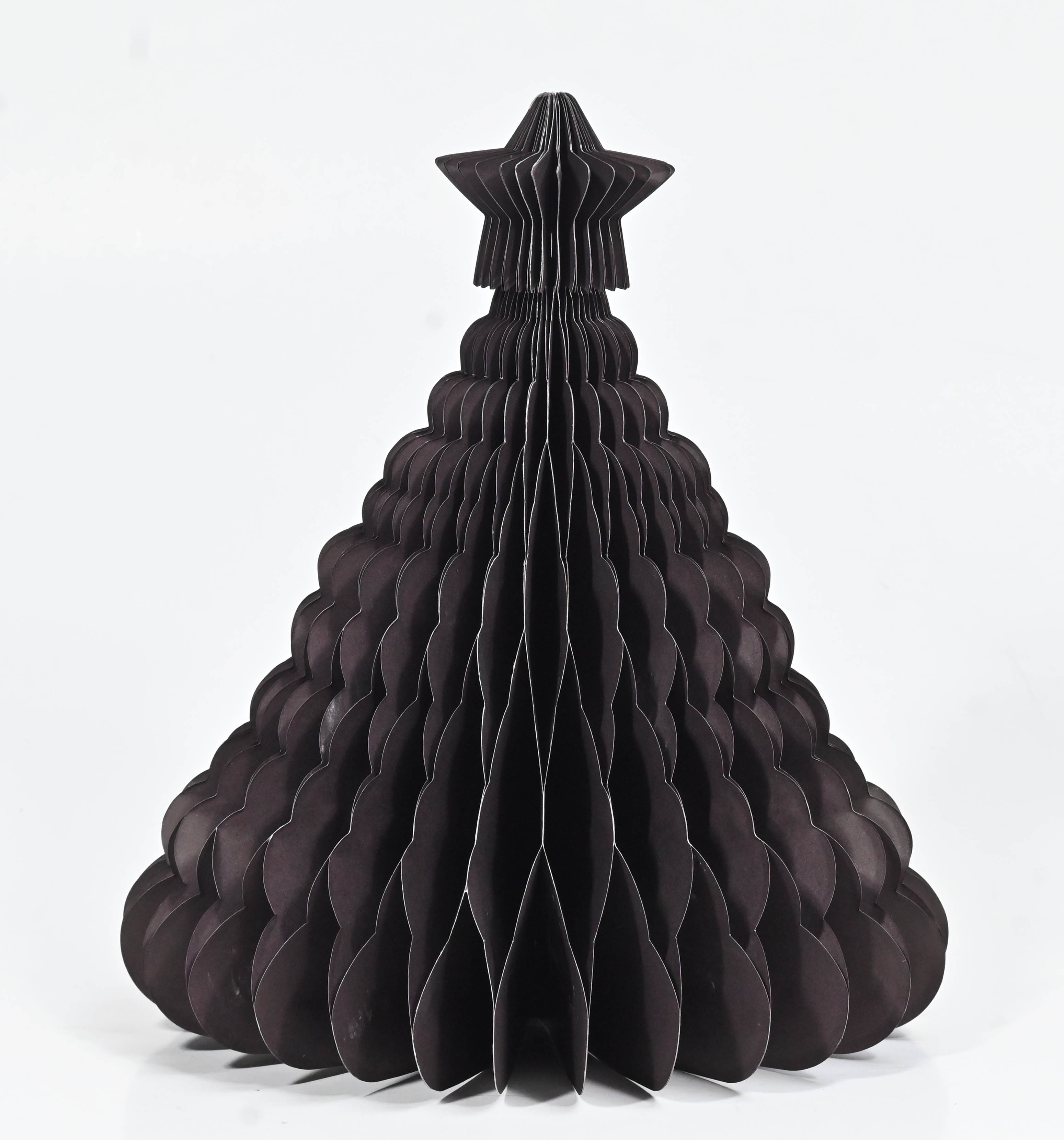 Star Top Tree Table Dec - 25cm Solid Brown Gift