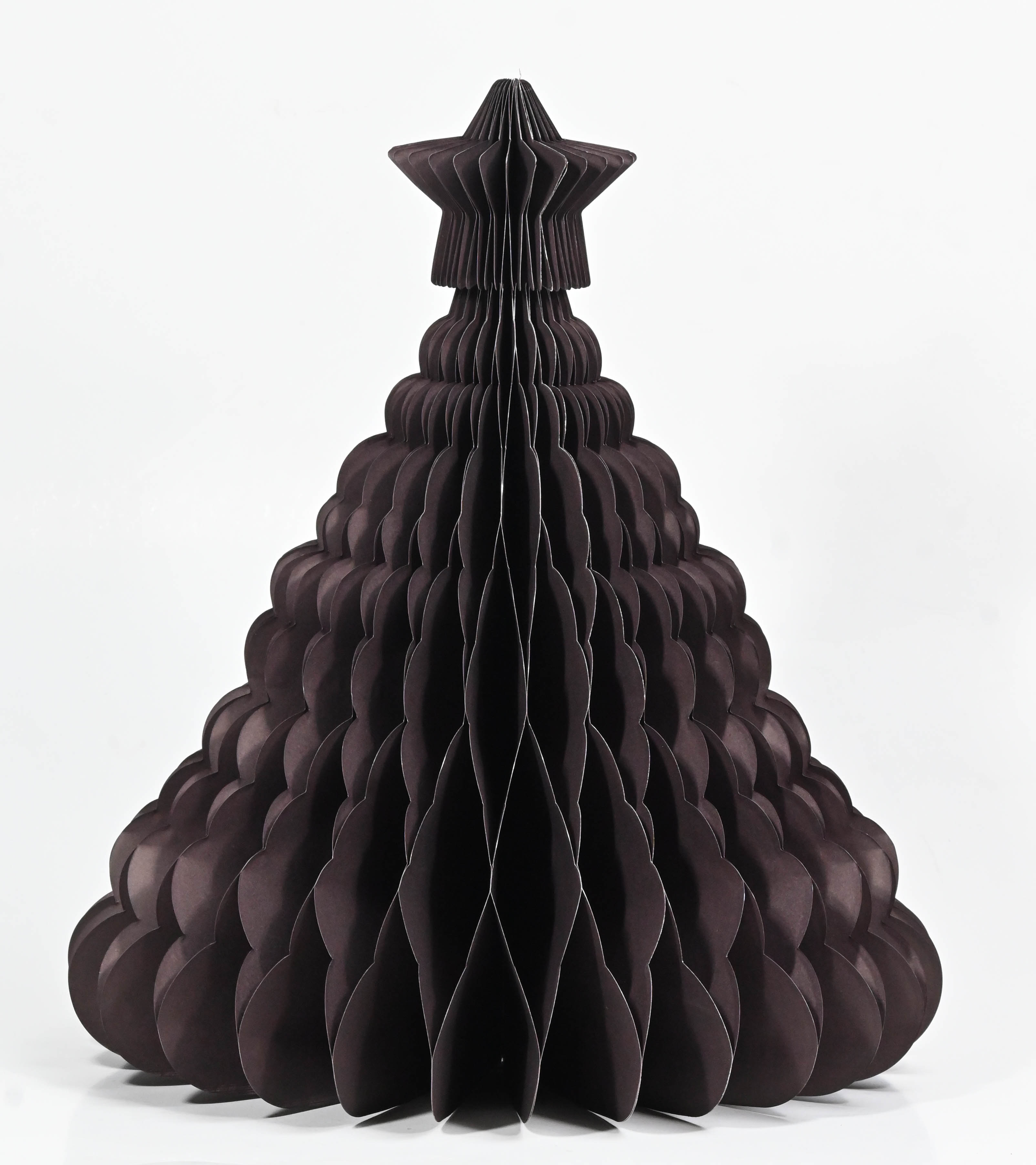 Star Top Tree Table Dec - 40cm Solid Brown Gift