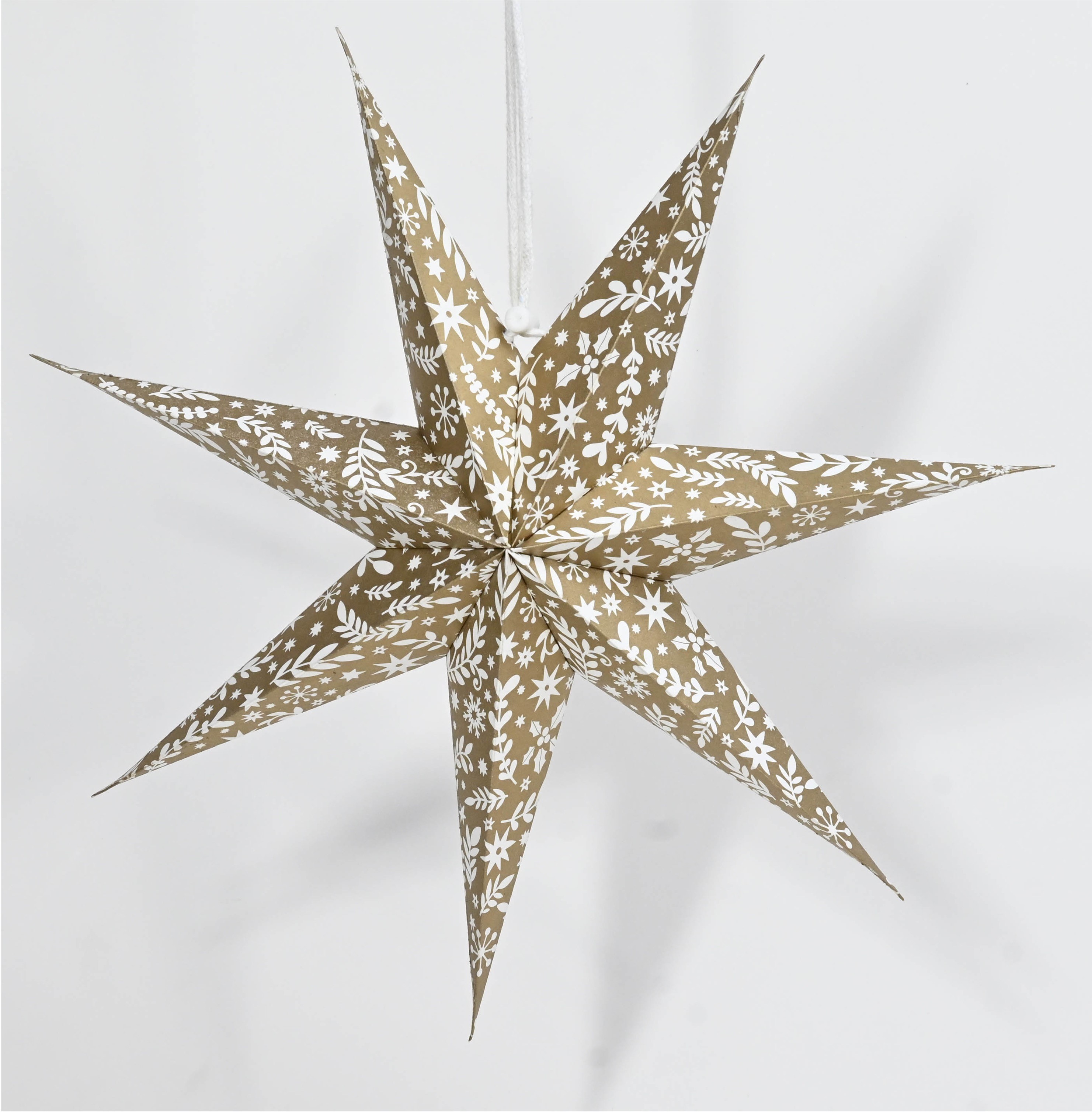 Printed Star Hanging - 30cm Bronze Gift