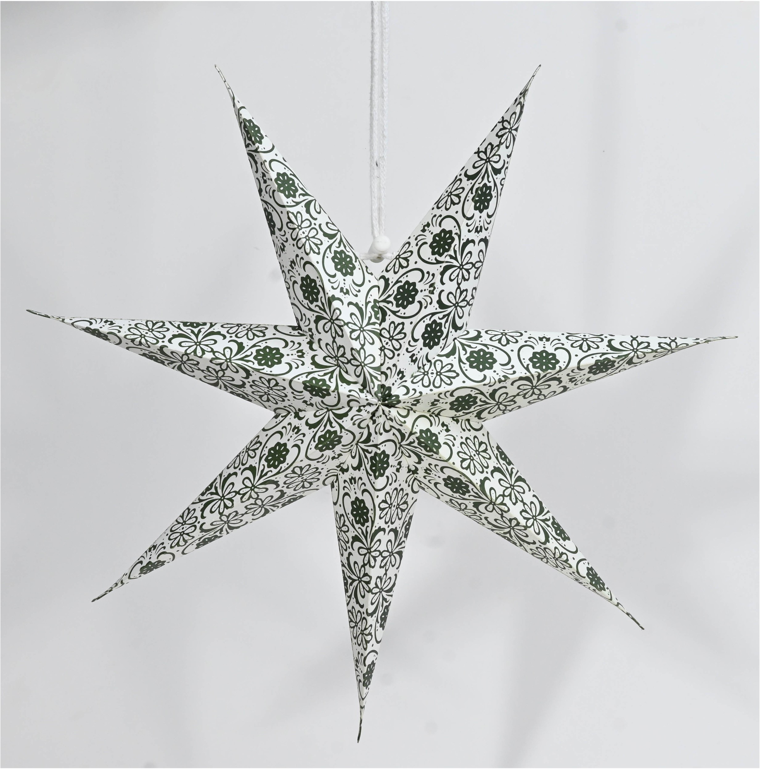 Printed Star Hanging - 30cm Green Gift