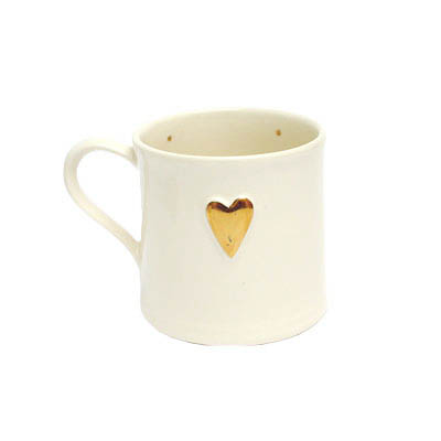 Shaker Gold Heart 150ml Mug Gift