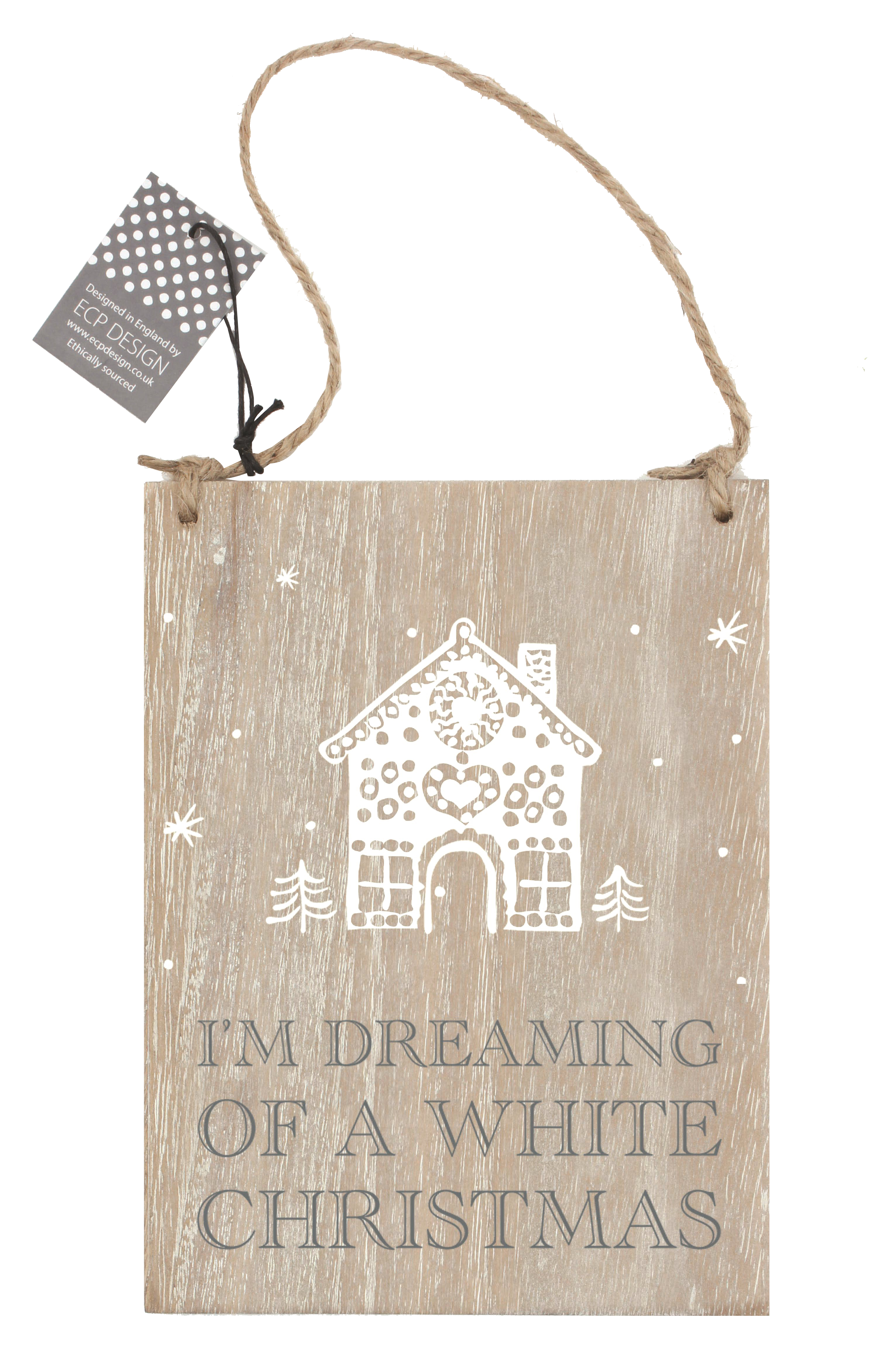 Im Dreaming Wooden Sign Scandi Winter Gift