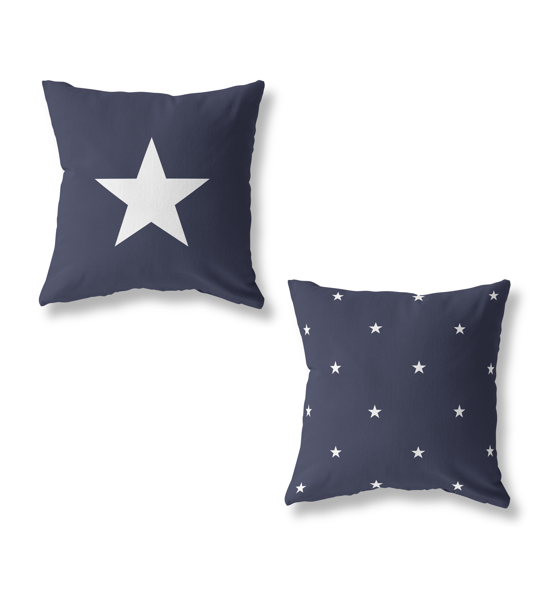 Star Cushion Cover Double Sided Navy Blue Gift
