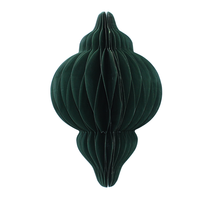 Honeycomb Paper Decoration Finial 30cm Green Gift