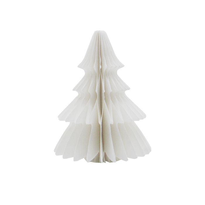Honeycomb Paper Tree Hanging 16cm White Gift