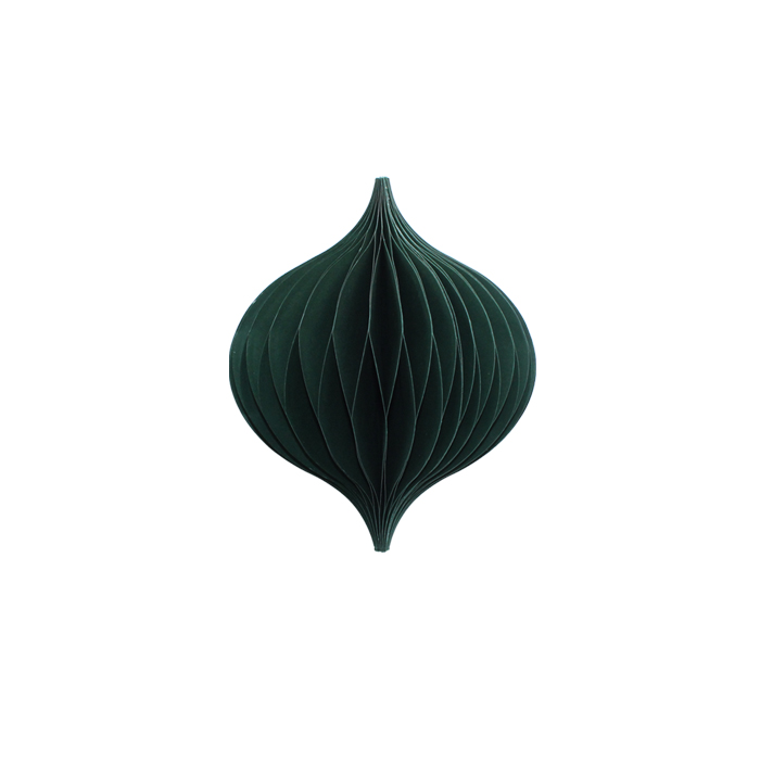 Honeycomb Paper Bauble Hanging 10cm Green Gift