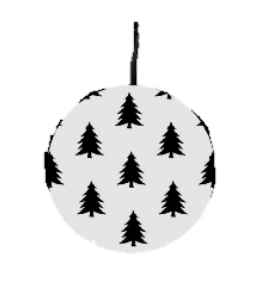 Papier Machie Bauble 10cm White Small Tree Gift