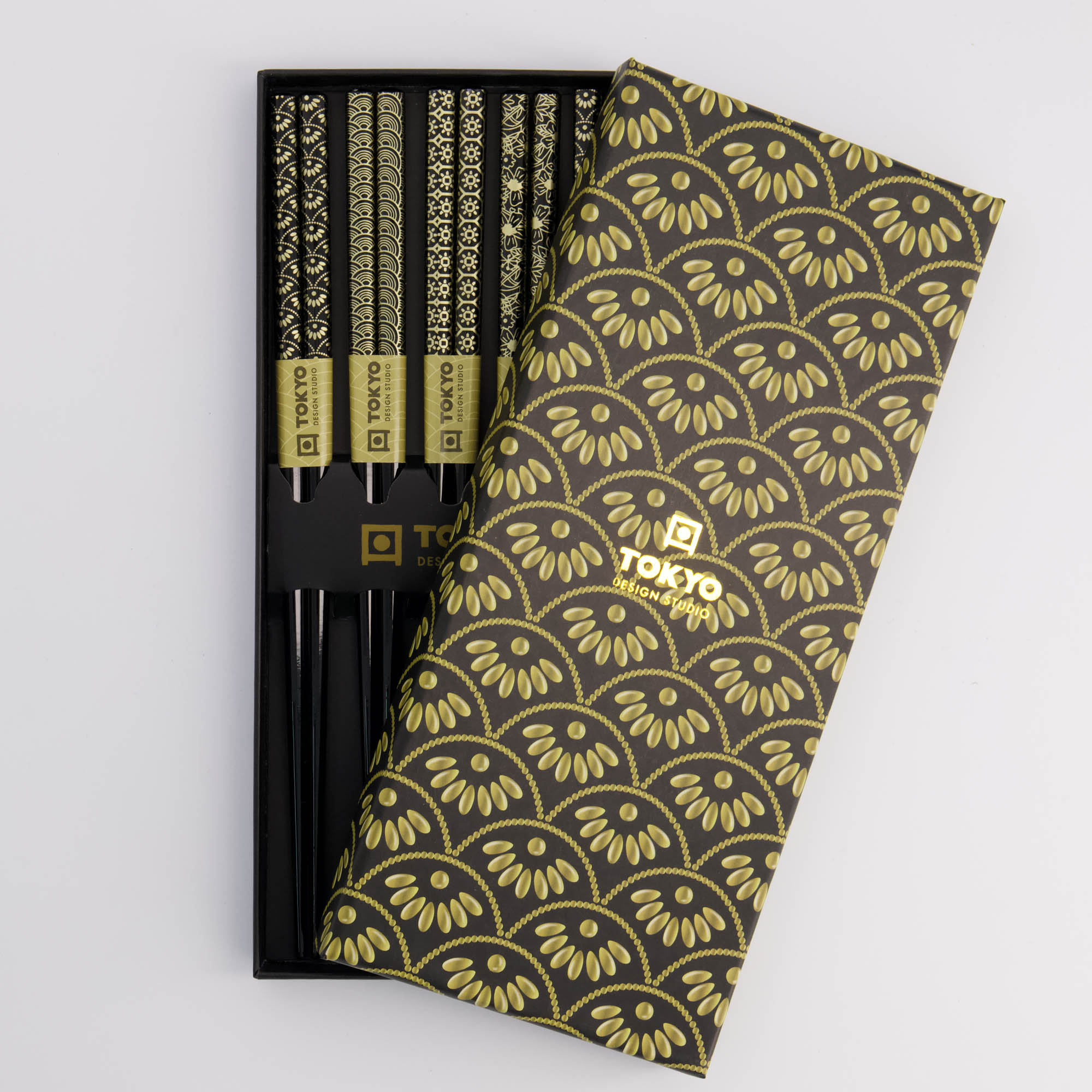 Chopstick Giftset/5 Black Gold 294a 21292 1/100 Gift