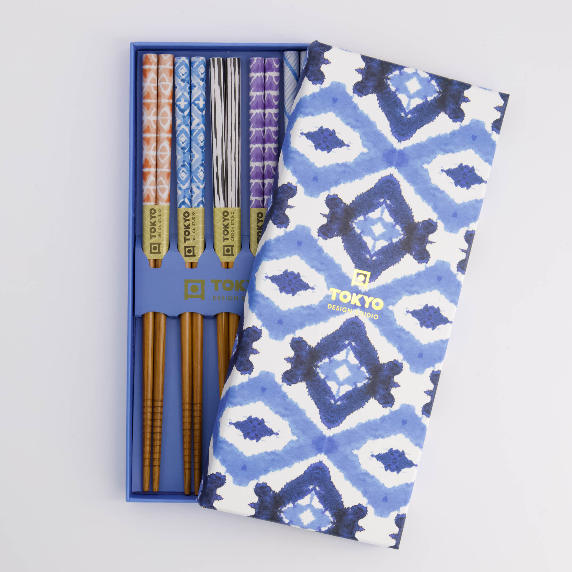 Chopstick Giftset/5 Blue Kasuri  2927a 21304 1/100 Gift