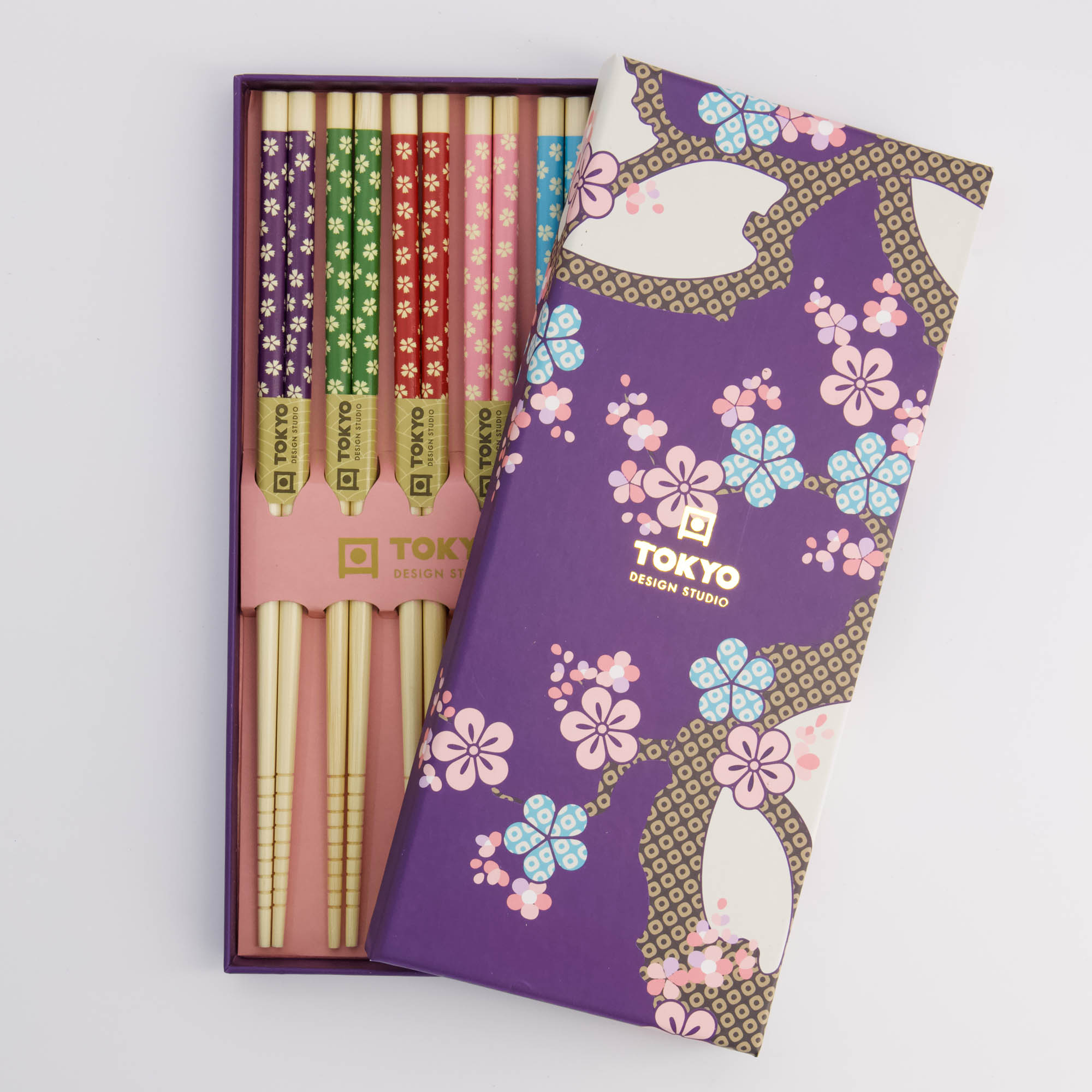 Chopstick Giftset/5 Dark Blue Sakura 2922a  21301 1/100 Gift