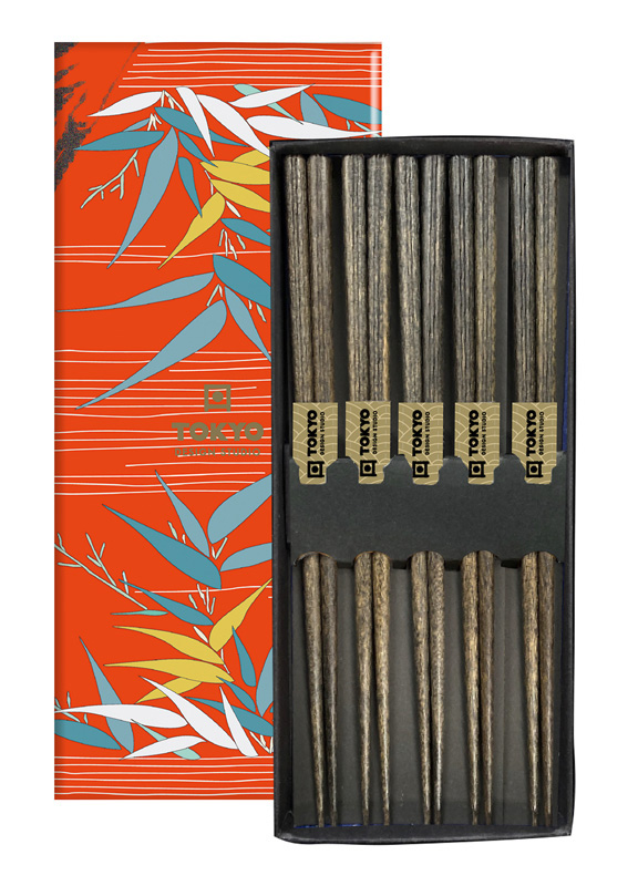 Chopstick Giftset/5 Dark Brown B-0237 1/100 Gift