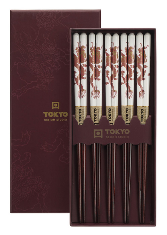 Chopstick Giftset/5 Dragon 17864 1/100 Gift