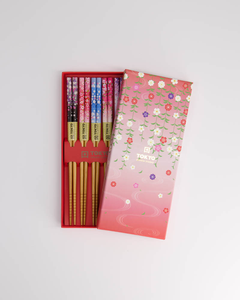 Chopstick Giftset/5 Flowers  2918a 21314 1/100 Gift