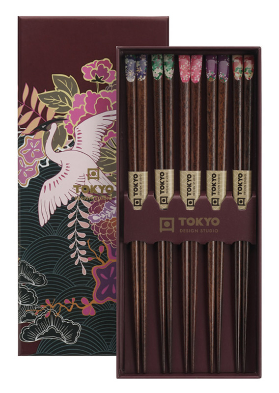 Chopstick Giftset/5 Japan Flower 17865 1/100 Gift