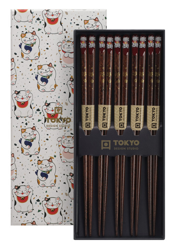 Chopstick Giftset/5 Luckycat 17863 1/100 Gift