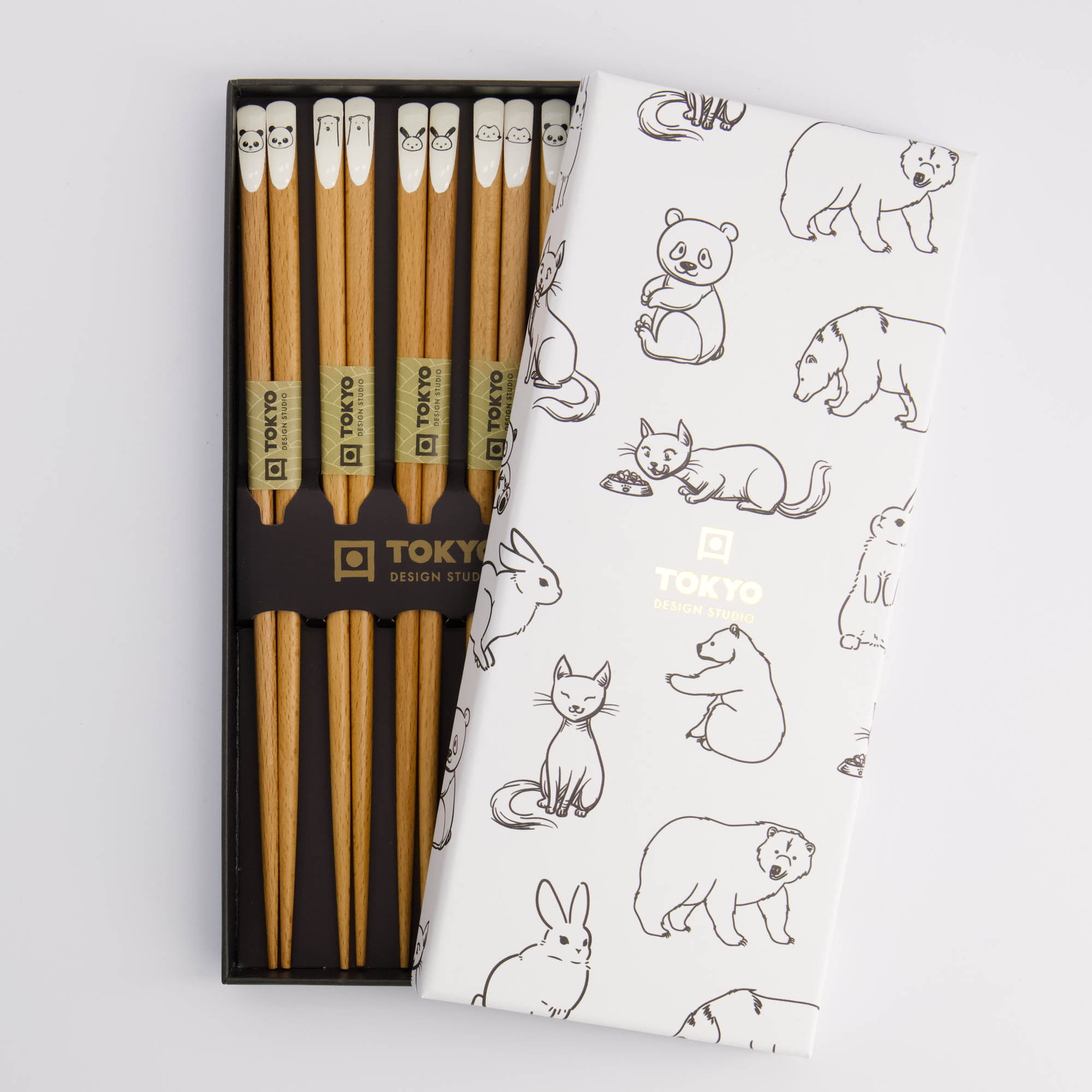 Chopstick Giftset/5 Mix Animals Dj2023-01 21401 1/100 Gift