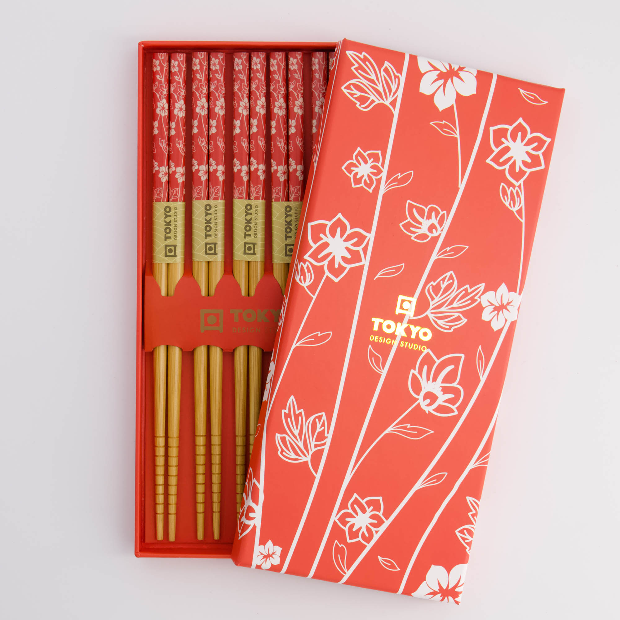 Chopstick Giftset/5 Red Flower 292a 21291 1/100 Gift