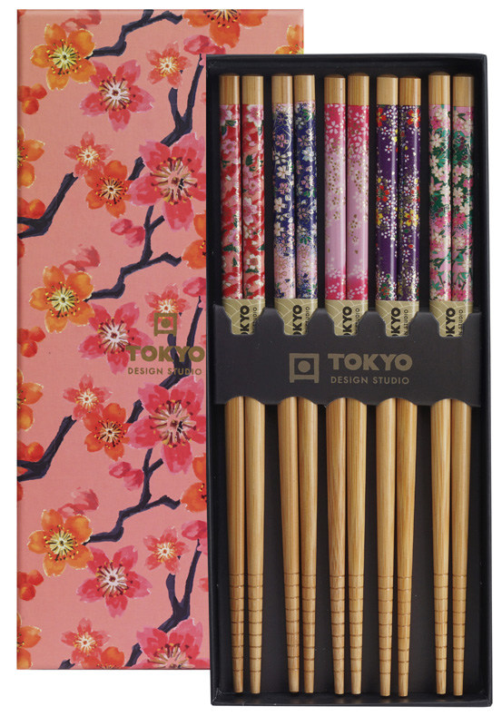 Chopstick Giftset/5 Sakura Patterns B-0883t 1/100 Gift