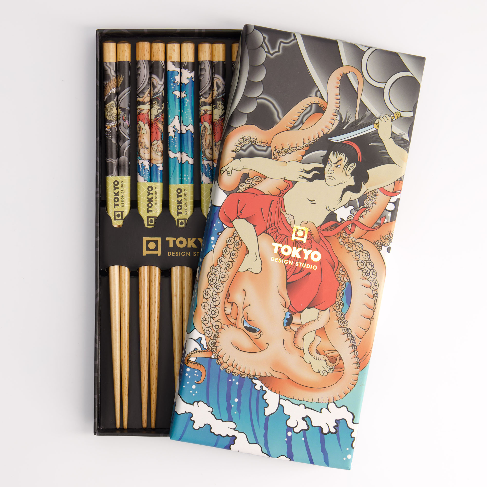 Chopstick Giftset/5 Yakuza Octopus Gift