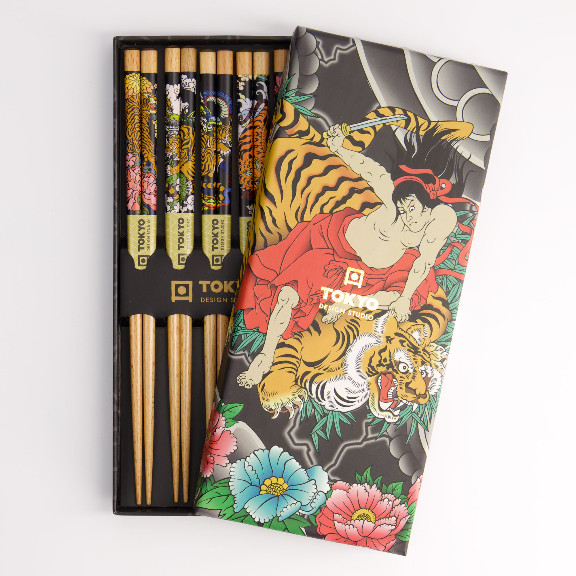 Chopstick Giftset/5 Yakuza Tiger Gift