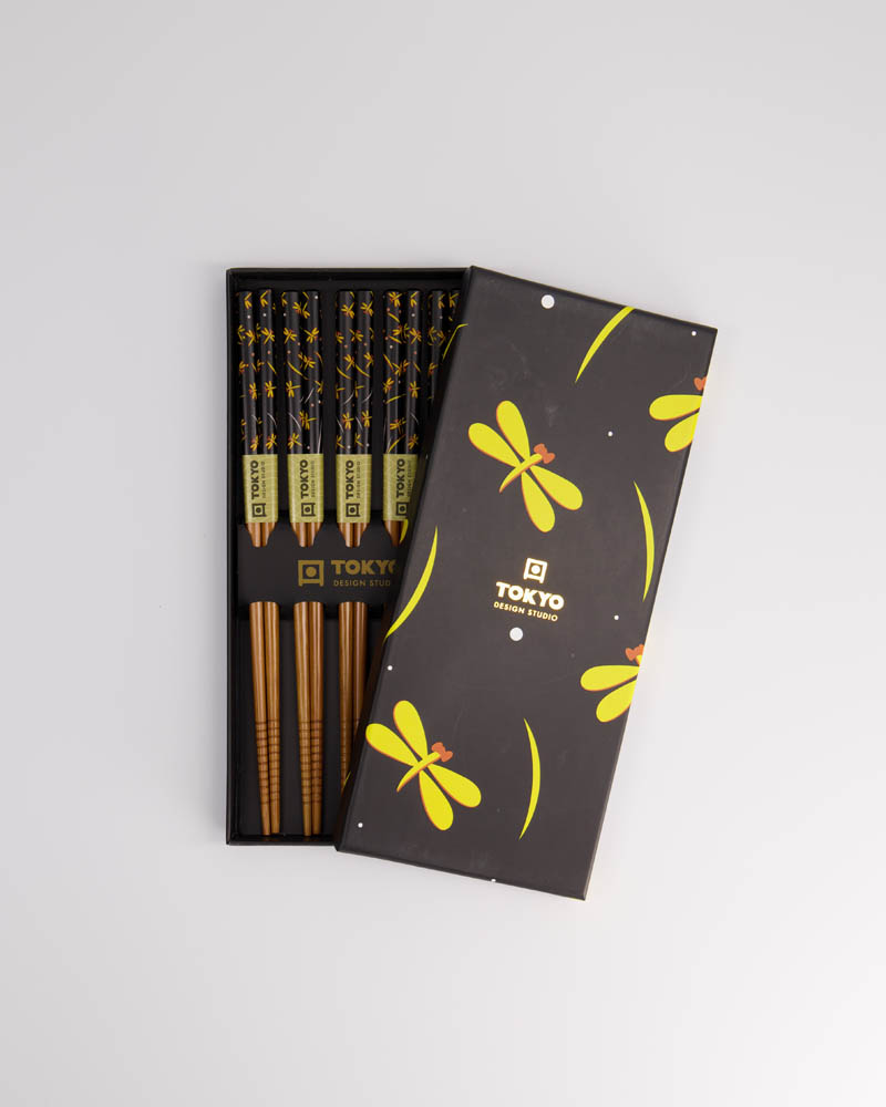 Chopstick Giftset/5 Yellow Dragonfly 2921a  21300 1/100 Gift