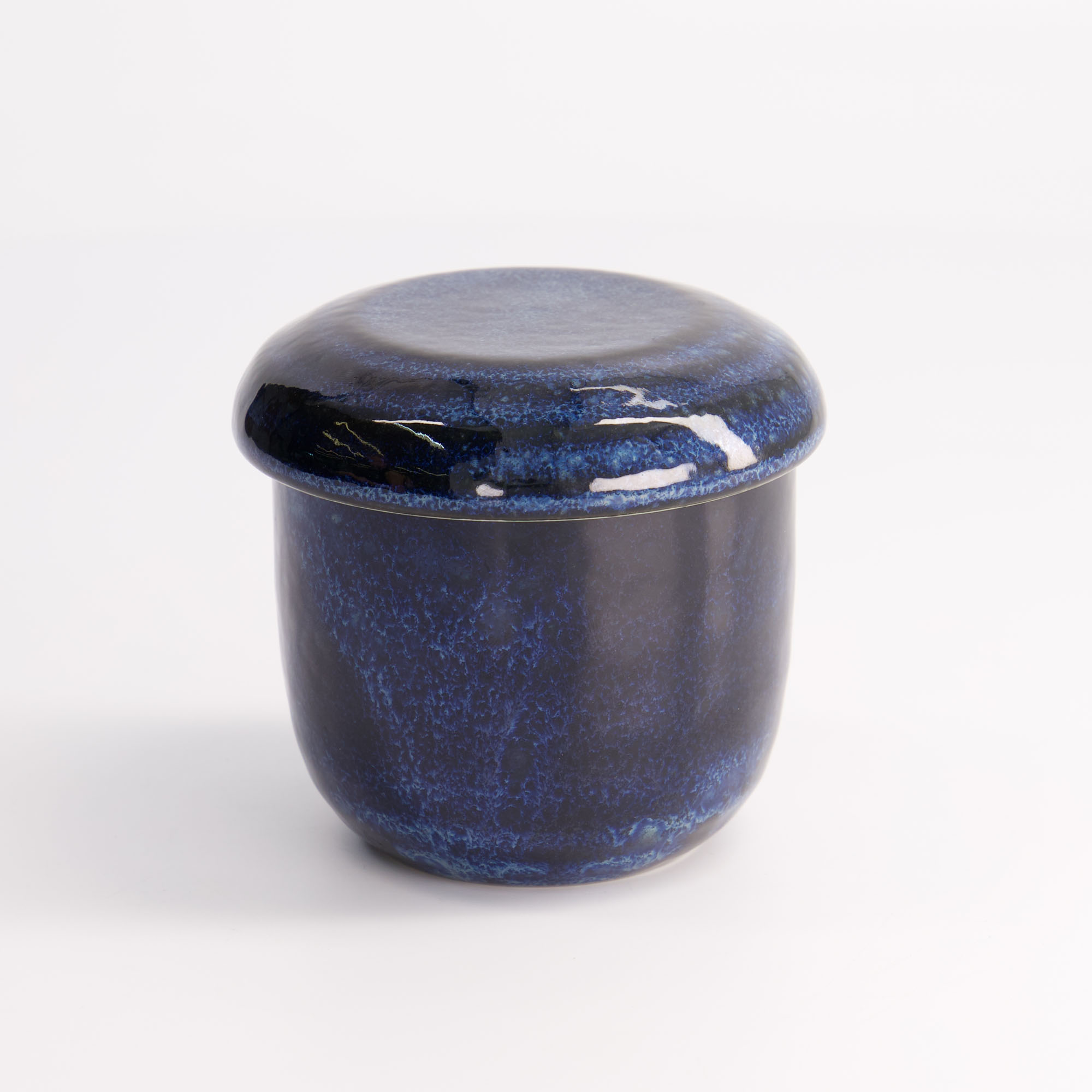 Cobalt Blue Chawanmushi Cup W/lid 7.6x6.8cm 200ml Yw-5591/cb  10/80 Gift