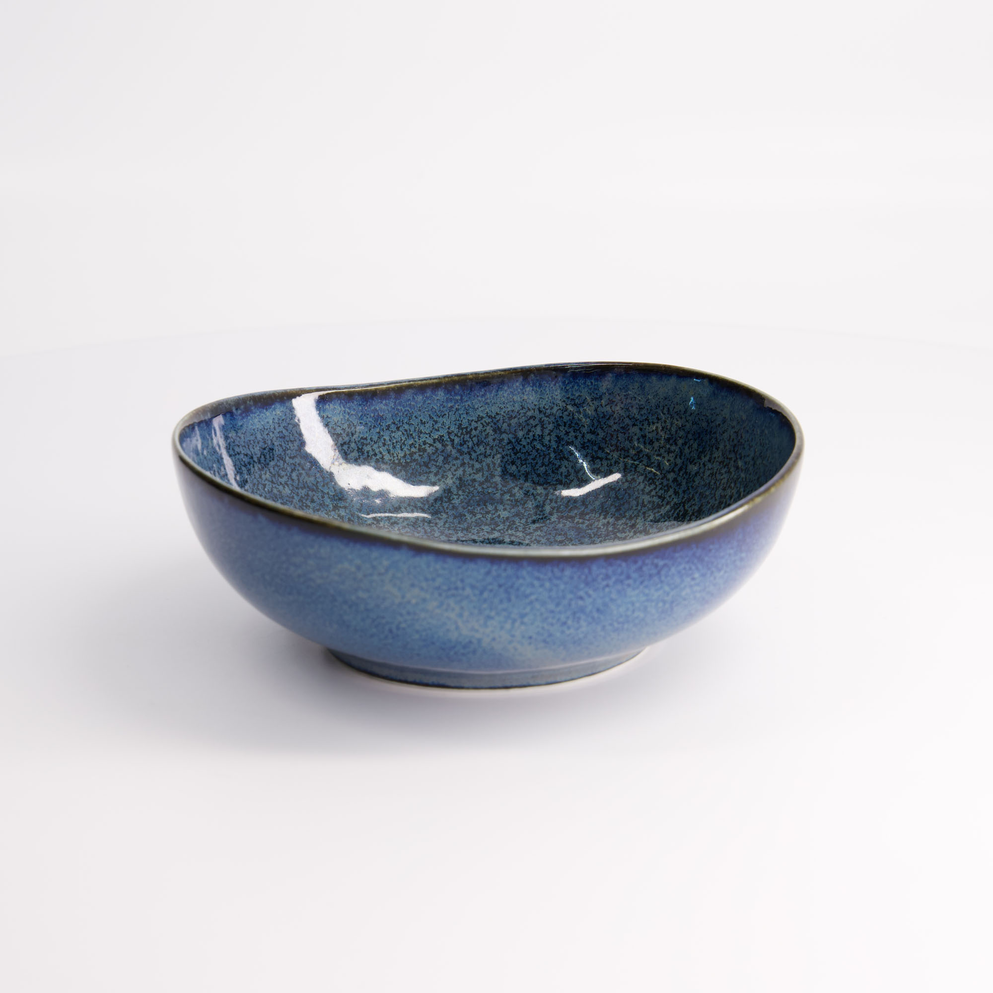 Cobalt Blue Oval Bowl 16.9x6cm 650ml Yw-5017  6/48 Gift