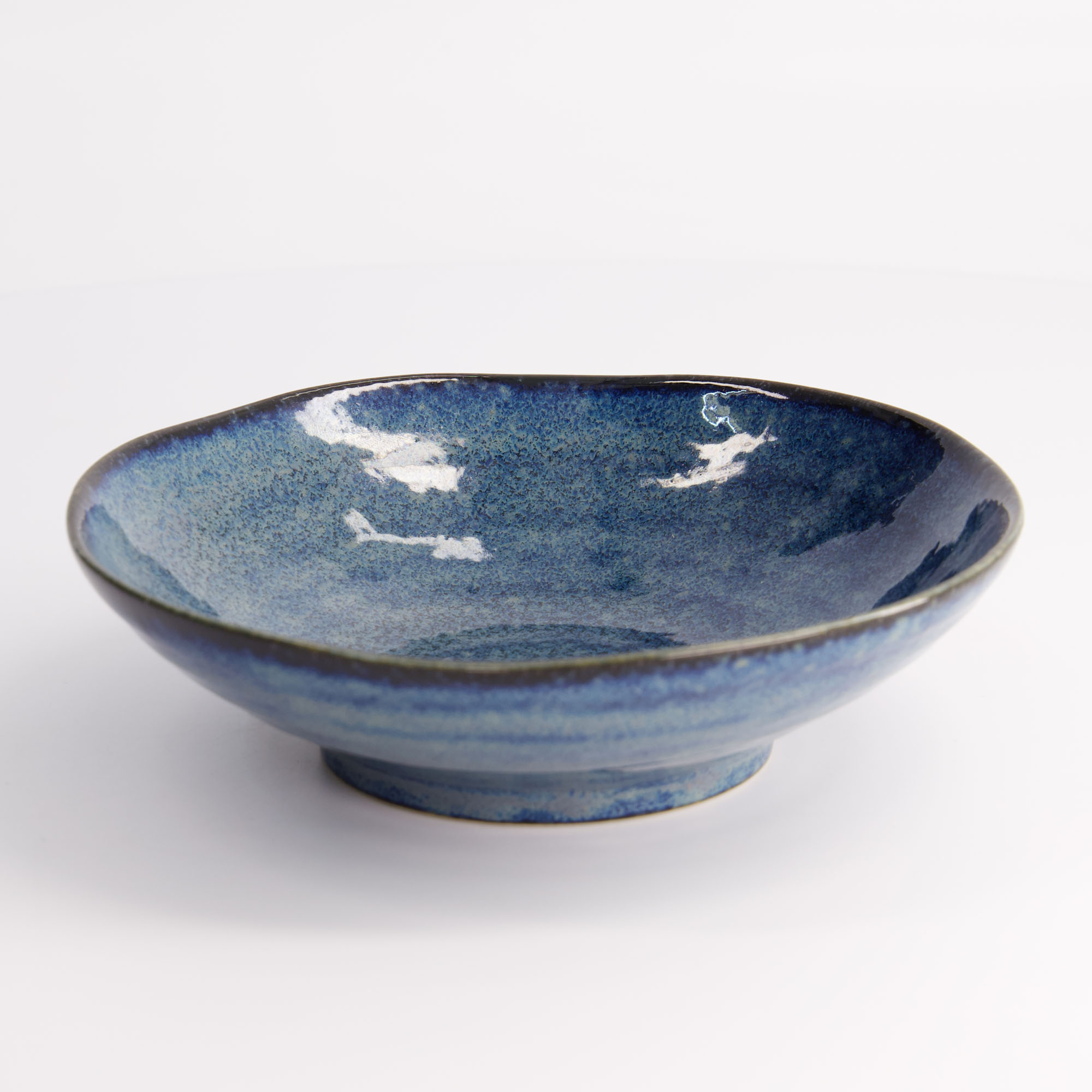 Cobalt Blue Shallow Bowl 17x4.7cm Yw-5577 12/72 Gift