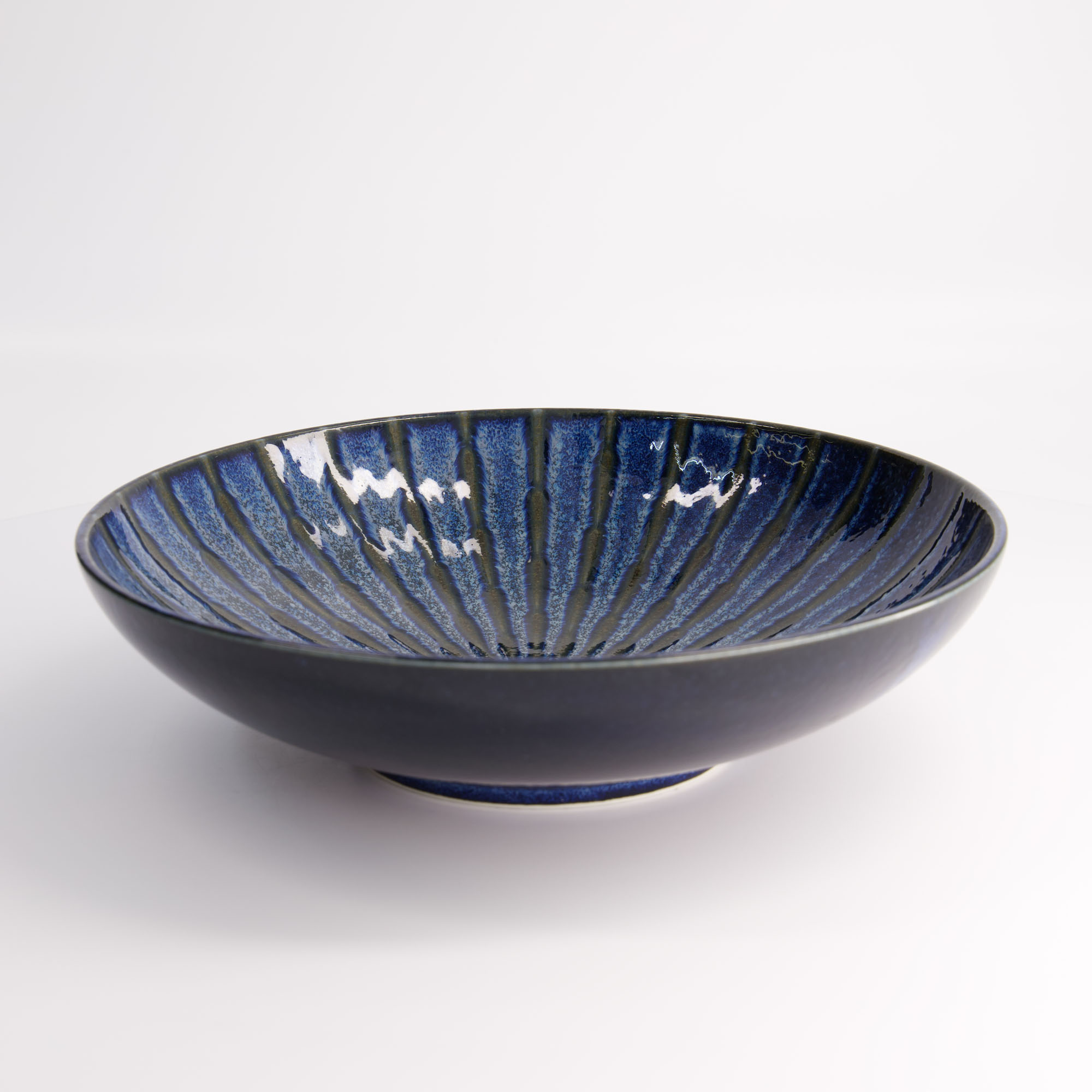 Cobalt Tokusa Blue Bowl 28.5x7.1cm 2250ml Ms-7686/bl 2/12 Gift