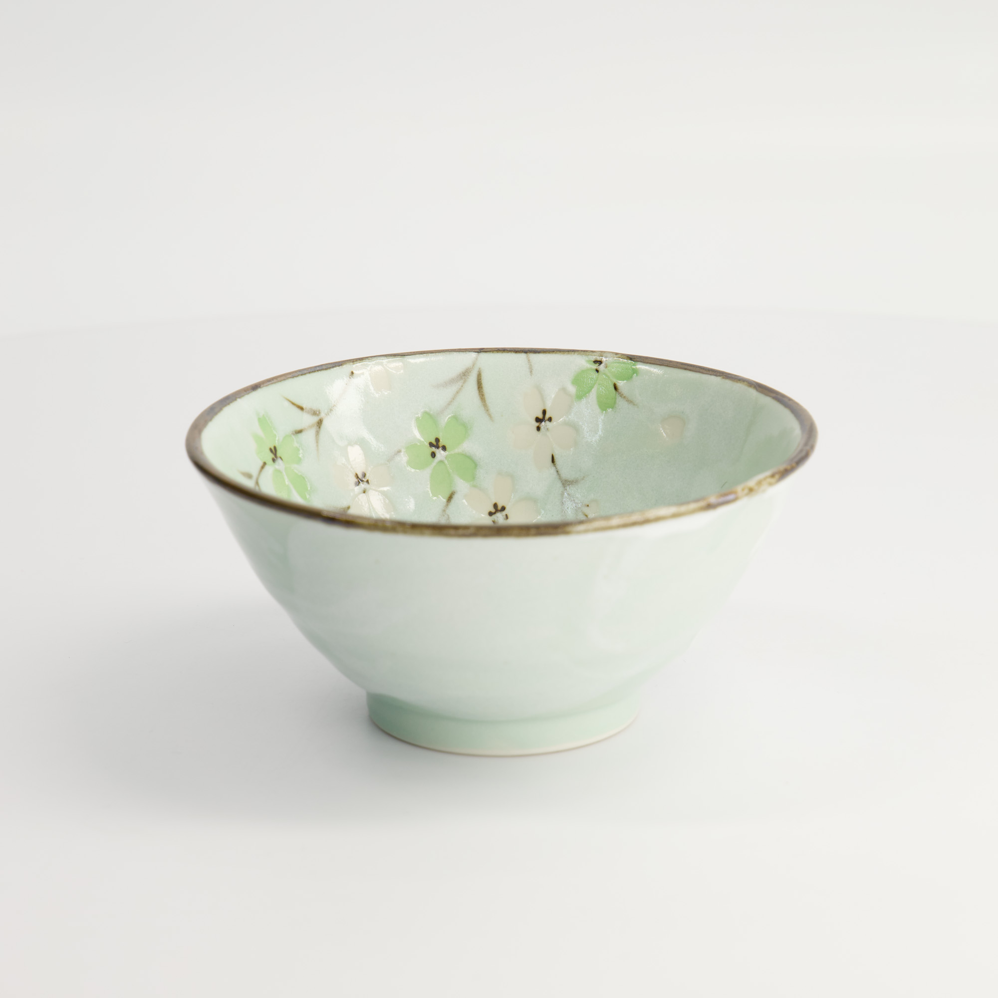 Green Cosmos Bowl 13x6cm 350ml Q549/gc 6/72 Gift