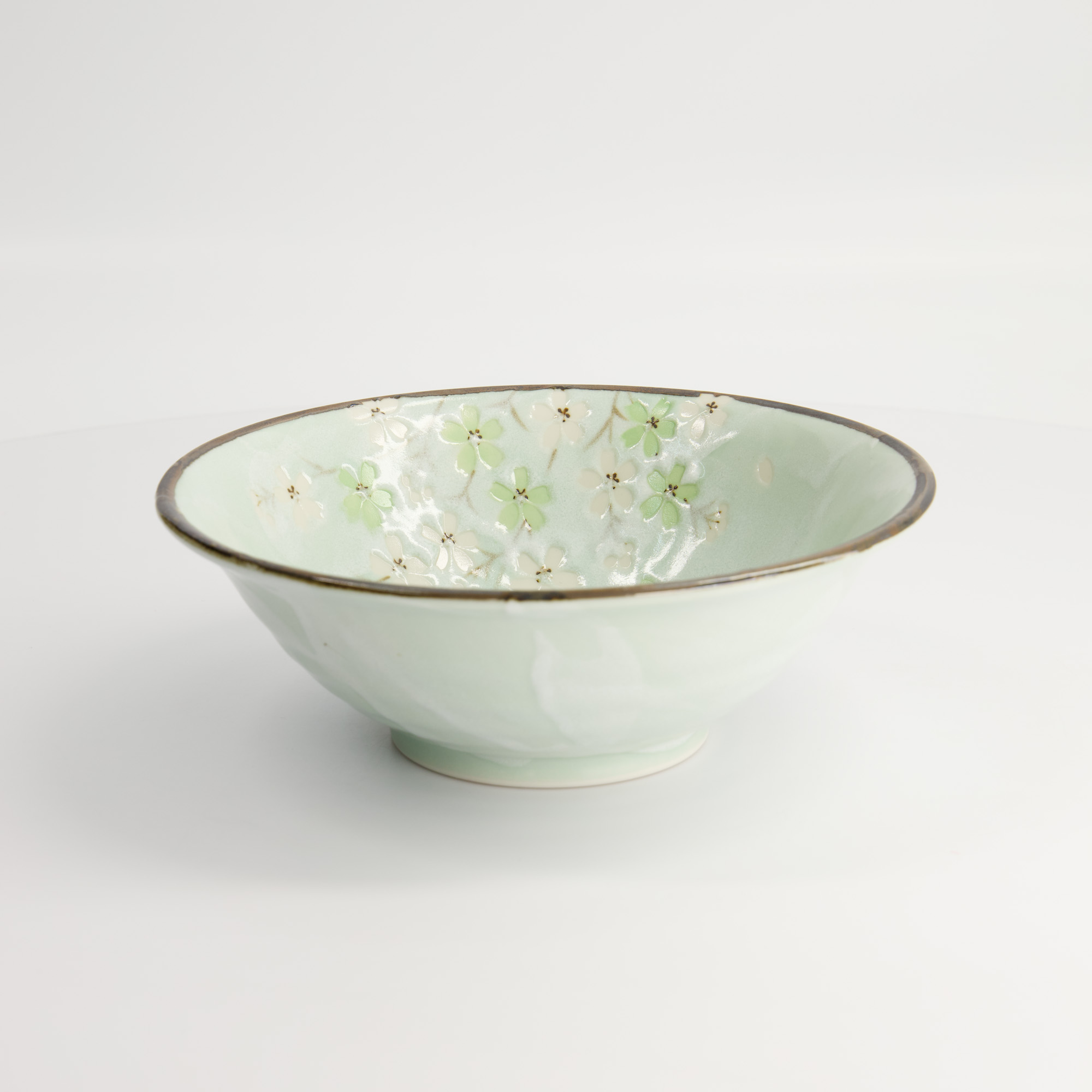 Green Cosmos Bowl 20x7cm 750ml Q579/gc 6/24 Gift