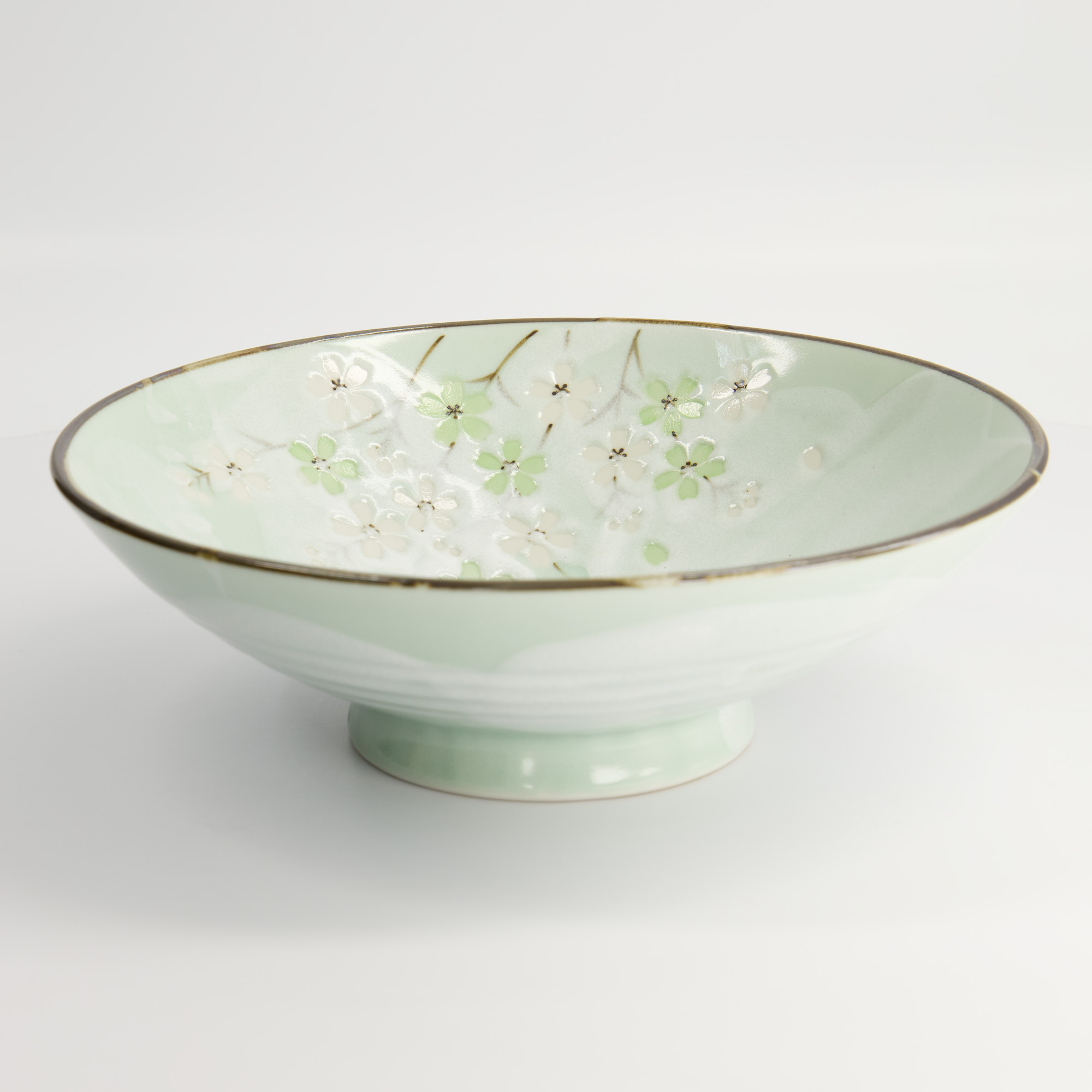 Green Cosmos Bowl 24x7.5cm 1400ml Q595/gc 3/18 Gift