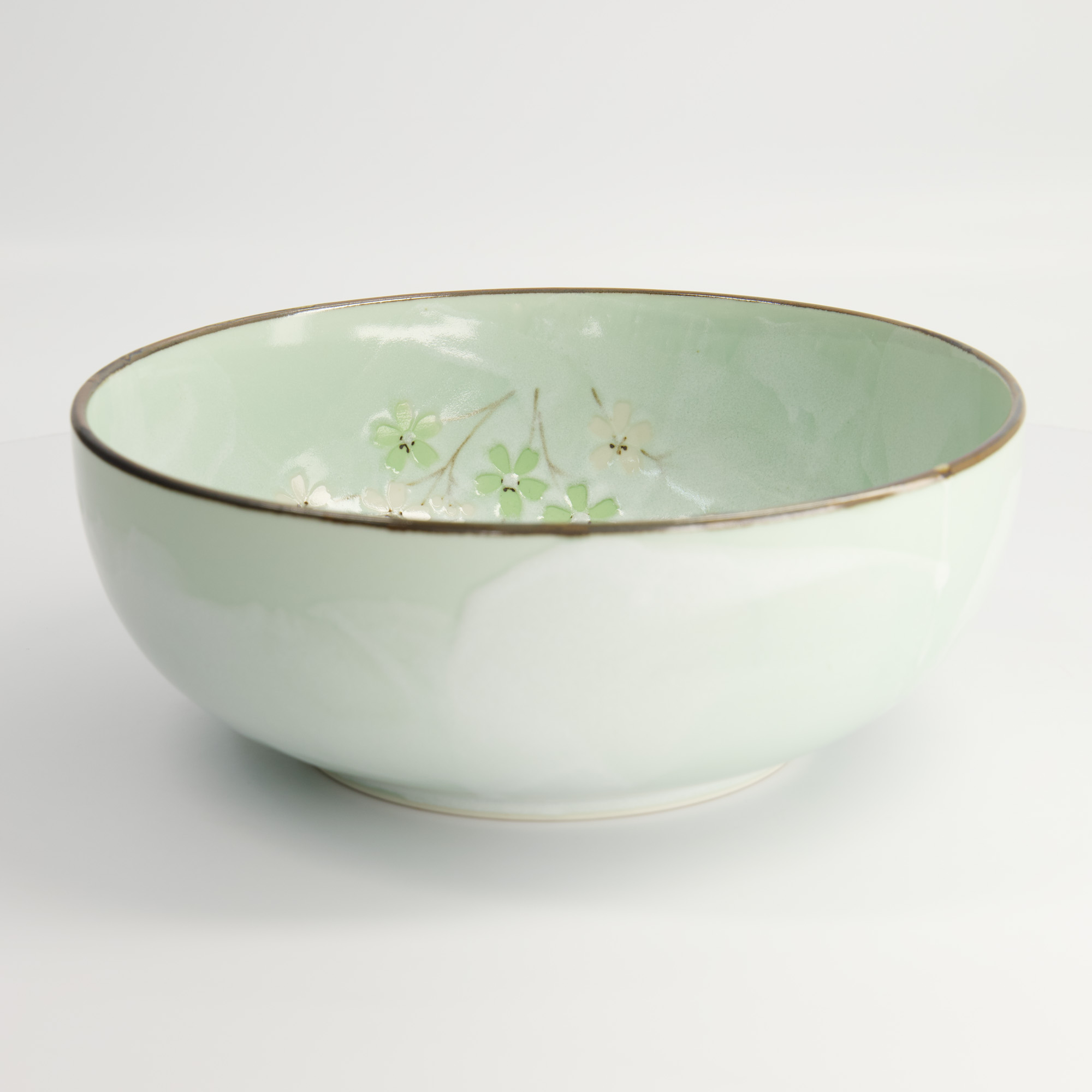 Green Cosmos Bowl 25x8cm 2400ml Q593/gc 2/12 Gift