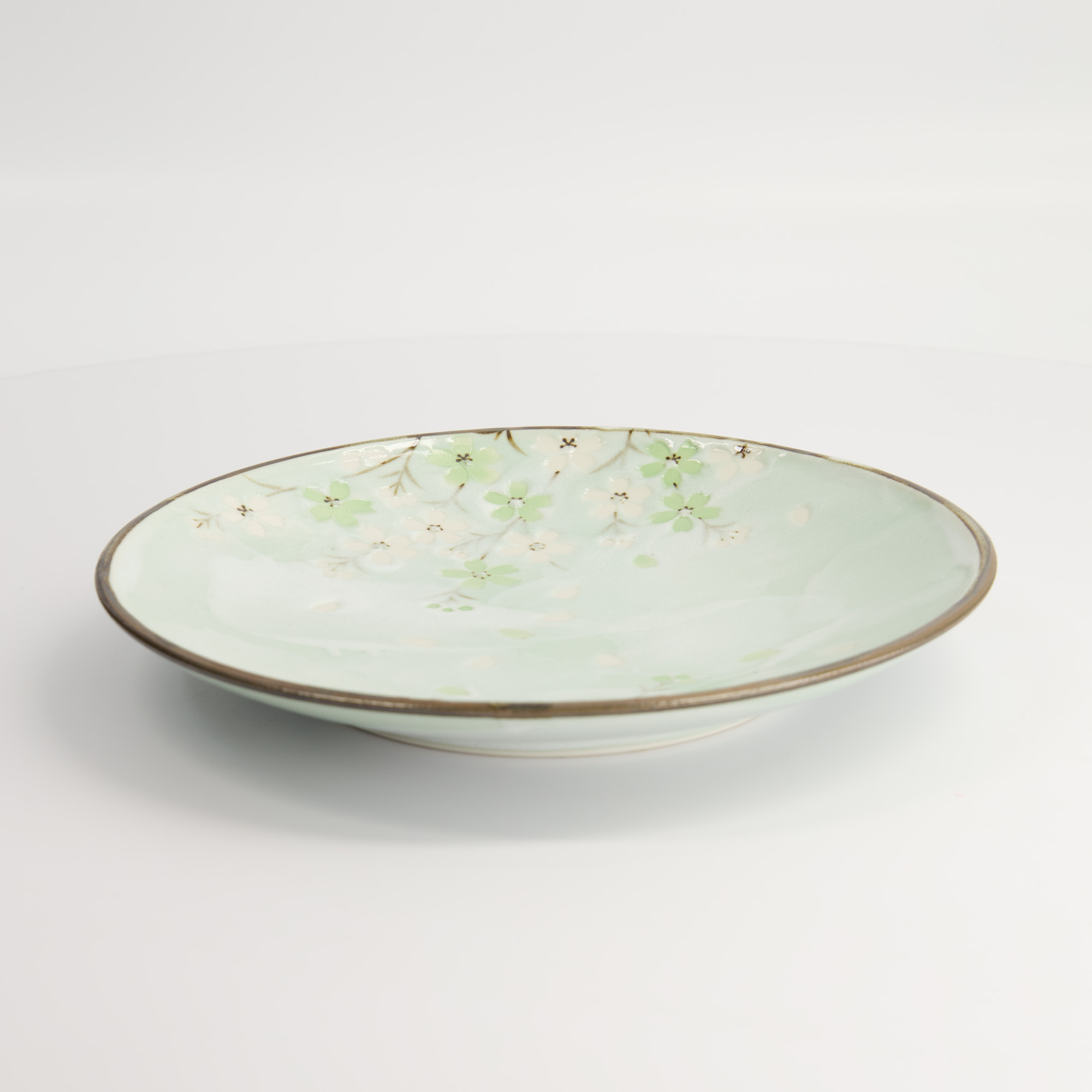 Green Cosmos Plate 22.7x3.1cm Q3901/gc 6/36 Gift