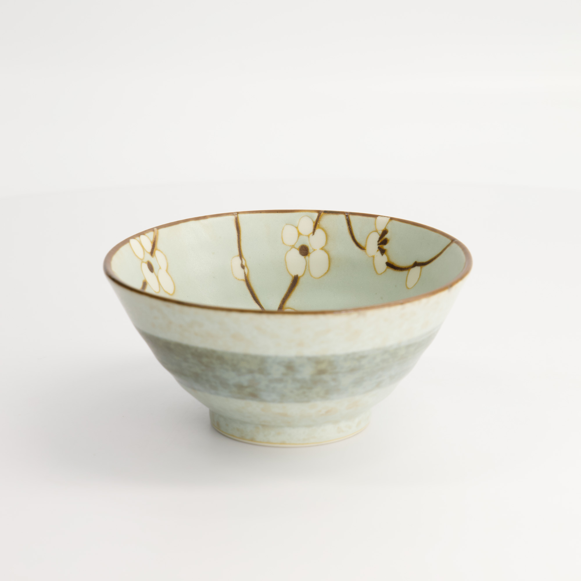 Green Soshun Bowl 13x6cm 350ml Q549/bp 6/72 Gift