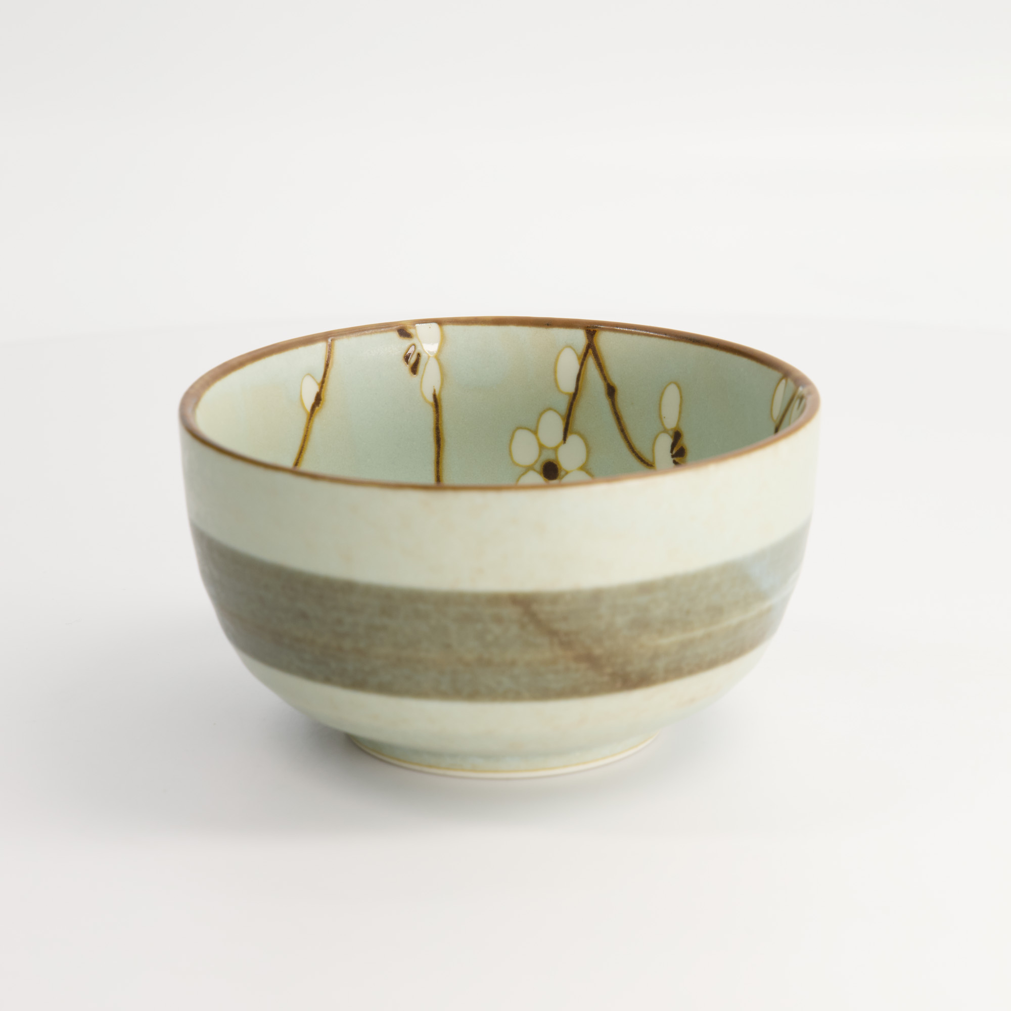 Green Soshun Bowl 13x7cm 550ml Q55/bp 4/48 Gift