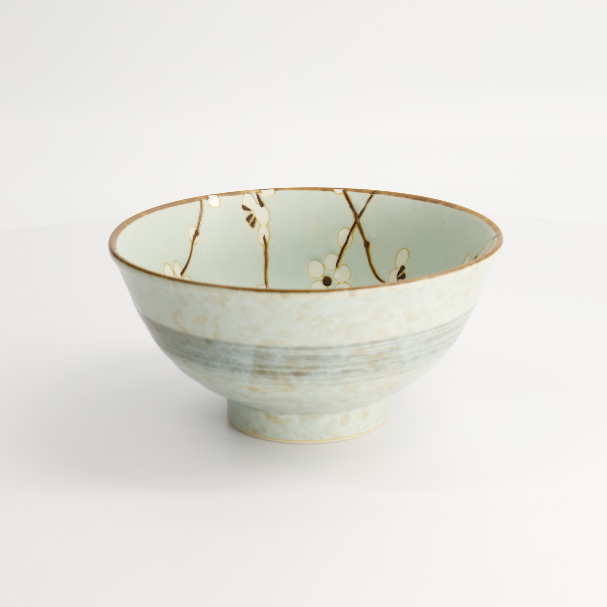 Green Soshun Bowl 16x7.5cm 600ml Q56/bp 6/48 Gift