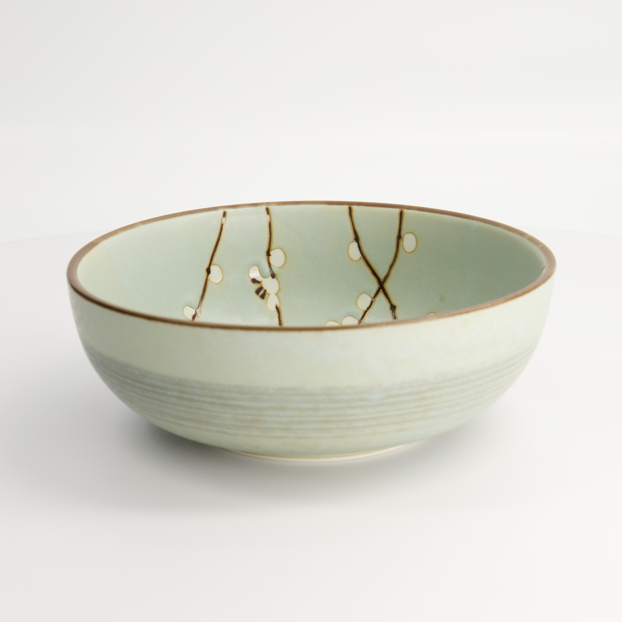 Green Soshun Bowl 19.7x7cm 1100ml Fk-8443 3/24 Gift