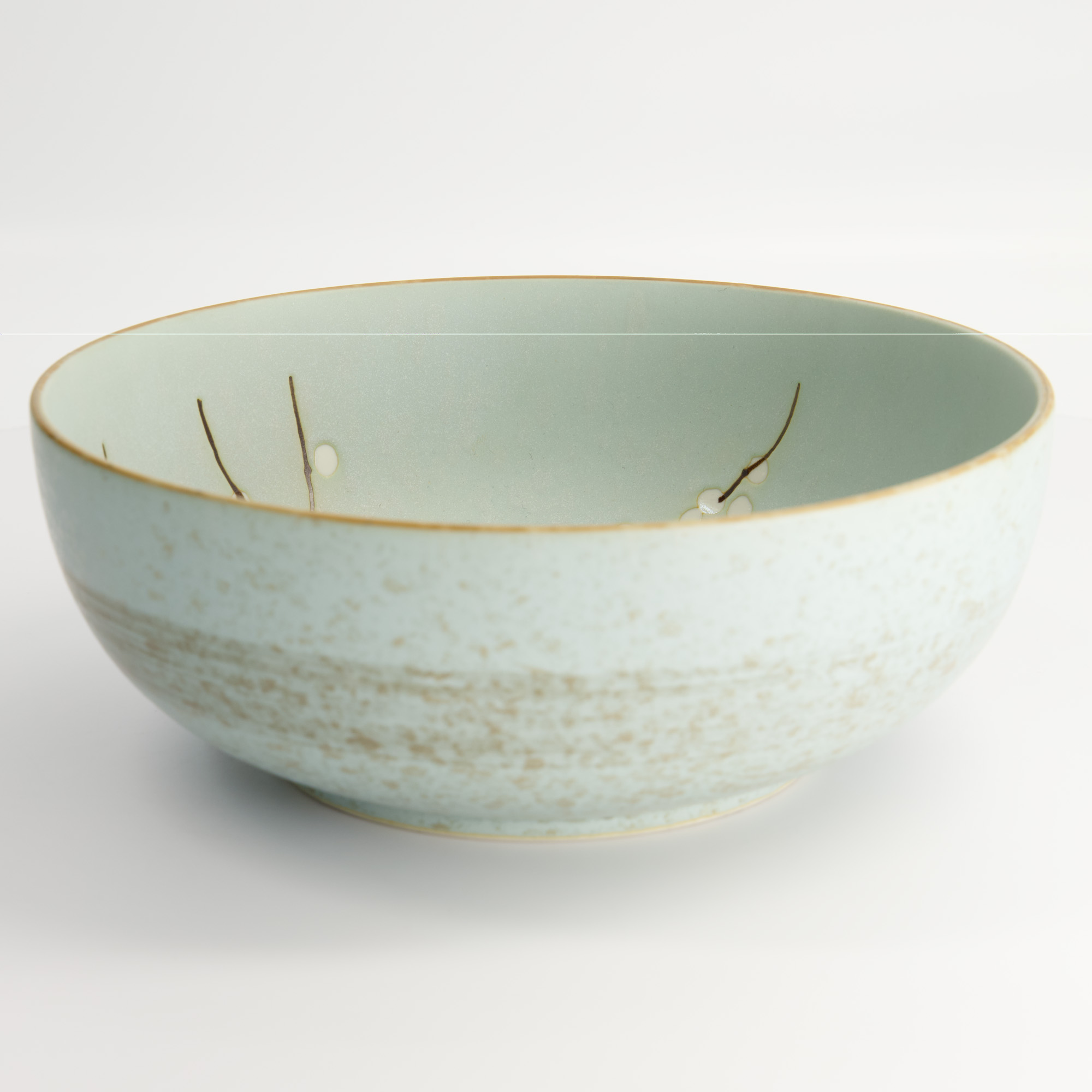 Green Soshun Bowl 25x8cm 2400ml Q593/bp 1/12 Gift