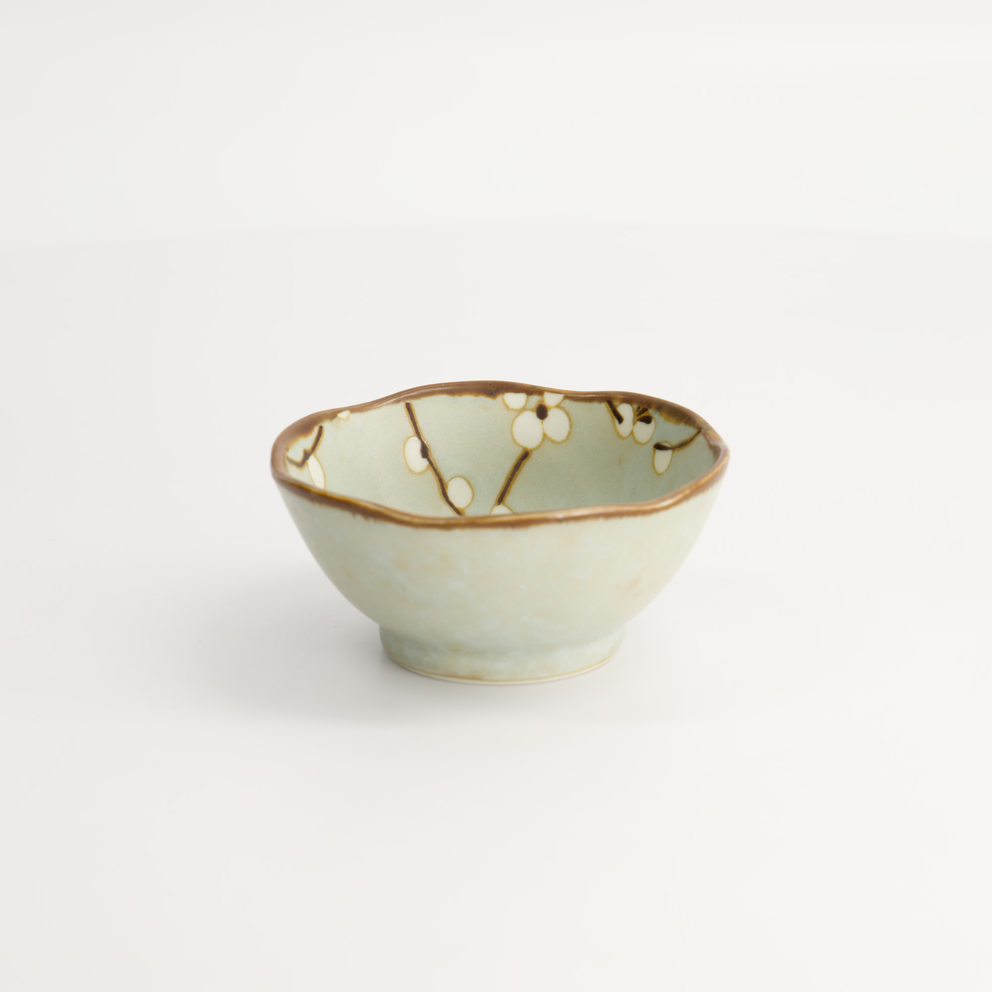 Green Soshun Bowl 9x4cm 120ml Q535/bp 12/144 Gift